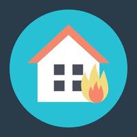 Burning House Concepts vector