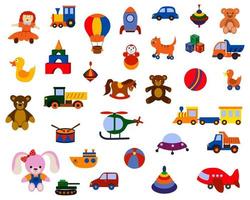 a set of children's toys vector