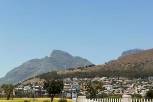 Green Point Park, mountain panorama in Cape Town, South Africa. photo