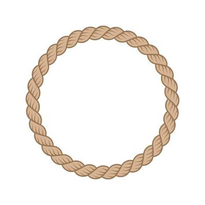 Circular rope frame vector illustration