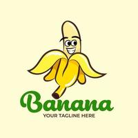 ilustración de dibujos animados de plátano vector