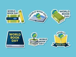 World Book Day Sticker Set vector