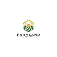 simple and recognizable farm logo on white background vector