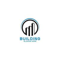 simple building logo that is easy to recognize and remember vector