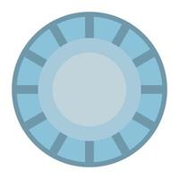 Ceramic plate with ornament. Kitchen utensils and dinnerware. vector