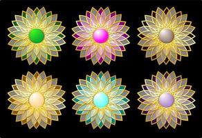 Flower Set Ornament Pattern Illustration vector