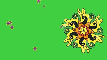 uma ilustração em vídeo de flores caindo. flor de outono