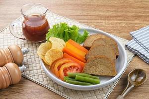 Selat solo galantin is a traditional Javanese dish that has European influences and originates from Solo, Central Java. Consisting of meat and vegetables. photo