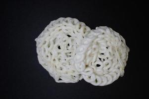 Kerupuk Crackers are a type of snack native to Indonesia which are generally made from tapioca flour dough photo