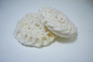 Kerupuk Crackers are a type of snack native to Indonesia which are generally made from tapioca flour dough photo