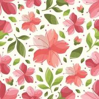 Cute Cherry Blossom Seamless Pattern vector