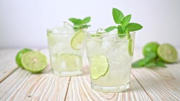 Iced Lime Soda mit Minze - erfrischendes Getränk video