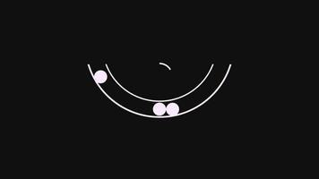 looping circle dot ball animation loading grafikdesign einfach minimalistisch, dot rotieren in einem rohr video