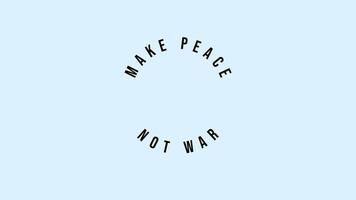maak vrede, geen oorlog voor de Oekraïense en Russische wereldoorlog 3 logo pictogram symbool vector illustratie animatie beweging grafisch ontwerp video