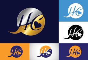 Initial Letter H C Logo Design Vector. Graphic Alphabet Symbol For Corporate Business Identity vector