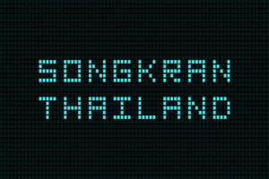 Songkran Thailand electronic technology future modern hud design vector
