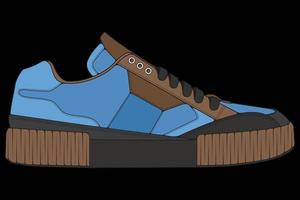 Vector sneakers shoes for training, running shoe vector illustration. Sport shoes color full.