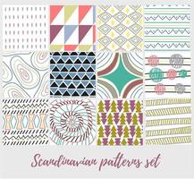 conjunto de patrón abstracto escandinavo. conceptos del norte hygge, lagom vector
