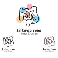 Intestine Icon Vector Logo Design Template Illustration