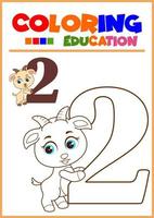 coloring number for children's learning vector