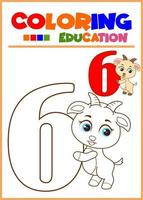 coloring number for children's learning vector