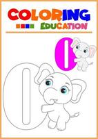 coloring number for children's learning vector