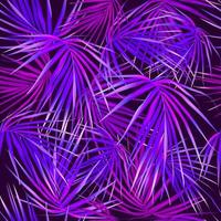 Jungle purple neon tropical  leaves seamless pattern.Summer exotic botanical foliage.Fluorescent  vectors colors.