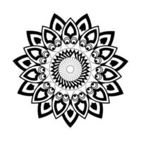 Mandala ornament patterns graphics vector illustration black and white background Premium Vector