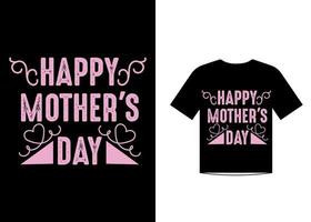 Happy mother's day t shirt design for mother lover vector