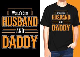 el mejor vector de diseño de camiseta de marido y papá del mundo