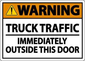 Warning Immediately Outside This Door Sign On White Background vector