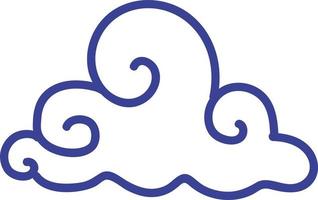 icono de nube en estilo esotérico vector