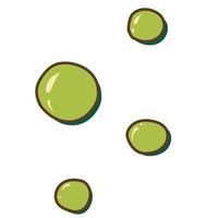 Green Bubbles Similar to Peas vector