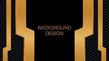 Black and gold background design vector