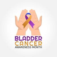 Bladder cancer awareness month design template. Vector Illustration