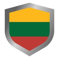 Lithuanian flag shield vector