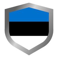 escudo de la bandera de estonia vector