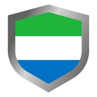 Sierra Leone flag shield vector