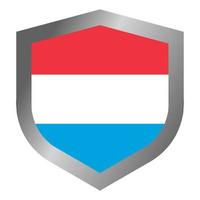 Luxembourg flag shield vector