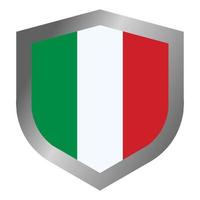 Italian flag shield vector