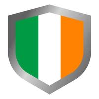 Escudo de la bandera de Irlanda vector