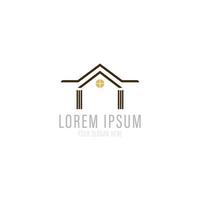 Unique home estate log icon vector template.