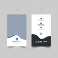 Modern business card template design Free Vector