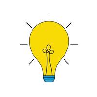 Light bulb icon idea sign solution thinking vector