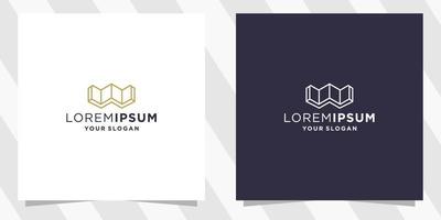 plantilla de logotipo letra w vector