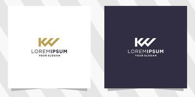 plantilla de logotipo de letra kw vector