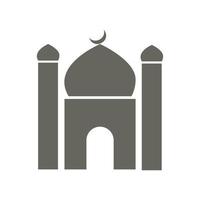 vector de icono de mezquita. para dar la bienvenida al mes de ramadán y eid al-fitr