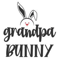 grandpa bunny easter day vector