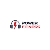 Fitness Power vector logo design template, design for gym and fitness vector