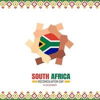 plantilla de diseño del día de la reconciliación de sudáfrica. ilustración vectorial vector